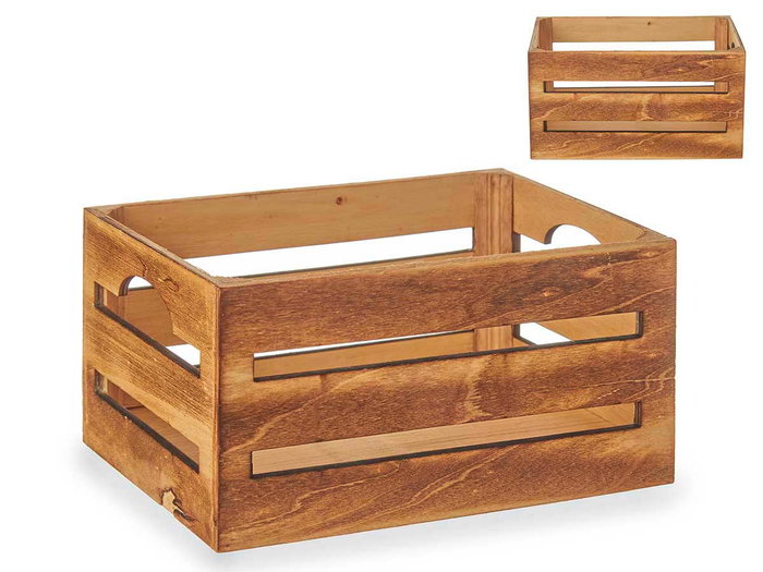 Giftdecor Boîte en Bois Marron Brûlé 21x15x11 cm (Set de 36) Giftdecor Boîte en Bois Marron Brûlé 21x15x11 cm (Set de 36)