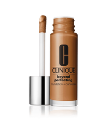 Clinique Beyond Perfecting Fond de Teint Liquide et Correcteur 2-en-1, Finition Mate Sans Parabènes, Teinte 24 Doré, 30 ml