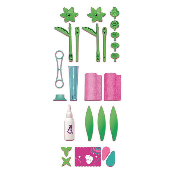 Clementoni Crée tes fleurs - Anémone - Coffret de 2 fleurs à assembler et personnaliser