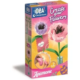 Clementoni Crée tes fleurs - Anémone - Coffret de 2 fleurs à assembler et personnaliser