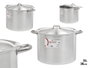 Kinvara Marmite Aluminium 38 cm 35 L Argent (Set de 2)