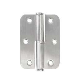 HERRAJES ALK Pernio Inoxidable 90-65-2,5 - Charnière inoxydable 201 à embase ronde, sens gauche