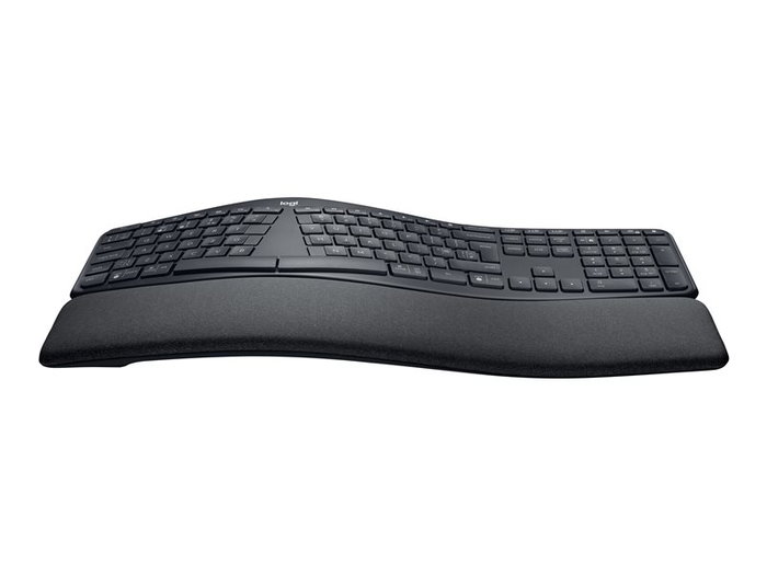 Logitech ERGO K860 - Clavier Ergonomique Split Sans Fil Bluetooth et USB - Repose-Poignets Intégré - pour Entreprise