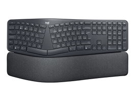 Logitech ERGO K860 - Clavier Ergonomique Split Sans Fil Bluetooth et USB - Repose-Poignets Intégré - pour Entreprise