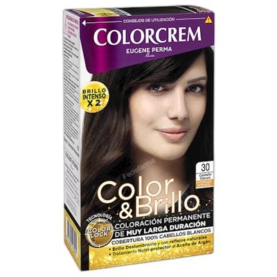 EUGENE PERMA Perma Colorcrem 30 Colorant capillaire permanent couleur châtain foncé EUGENE PERMA Perma Colorcrem 30 Colorant capillaire permanent couleur châtain foncé