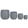 Home ESPRIT Set de 4 cache-pots Gris foncé Fibre Magnésium 50 x 50 x 54 cm