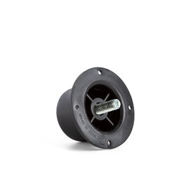 INDAUX Pied niveleur Sandy M8 noir, hauteur 45-70mm