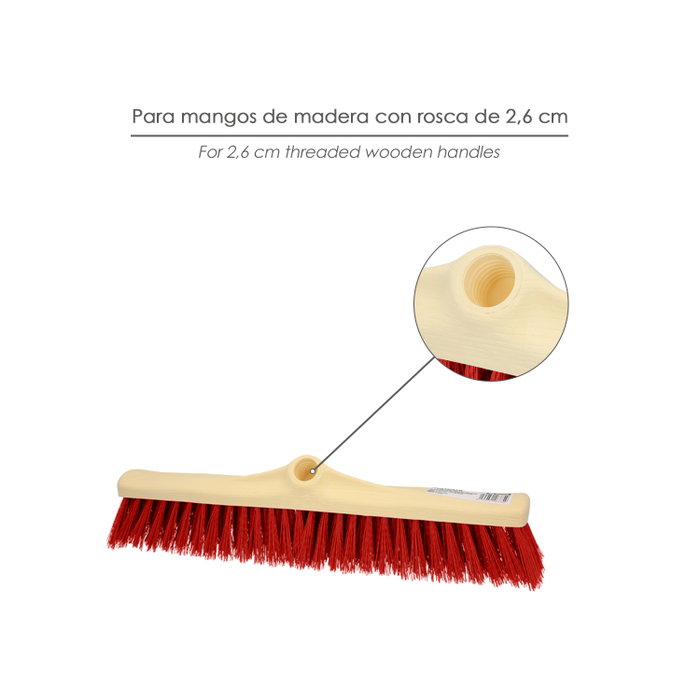 WOLFPACK LINEA PROFESIONAL Balai Industriel à Poils Doux en PVC, 50 cm (Sans Manche)</div>