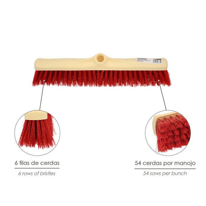 WOLFPACK LINEA PROFESIONAL Balai Industriel à Poils Doux en PVC, 50 cm (Sans Manche)</div>