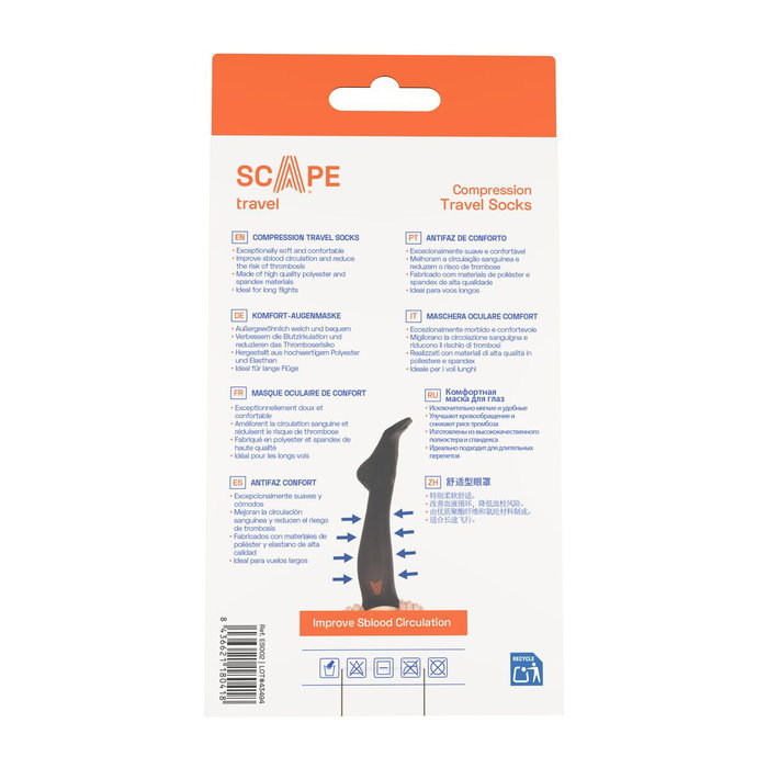 Chaussettes de Contention Scape Travel Noir