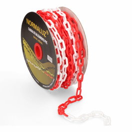 Normaluz Chaîne plastique rouge et blanc, 25 m