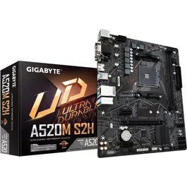 Gigabyte Carte mère Micro ATX A520M S2H Socket AM4 - DDR4 jusqu'à 5100 MHz, USB 3.2, M.2, LAN GbE