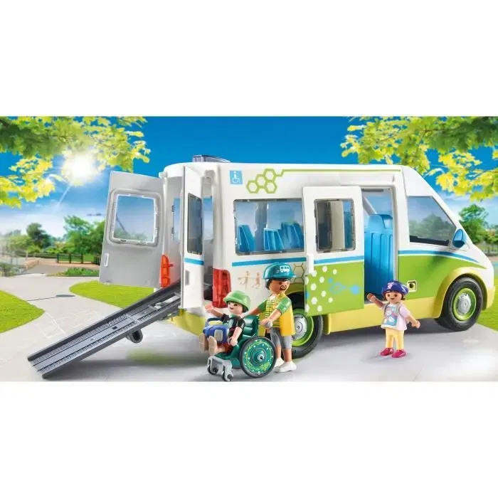 Playmobil 71329 Bus scolaire, gamme City Life - L'école, 53 pièces, jouet pour enfants dès 4 ans avec personnages et accessoires