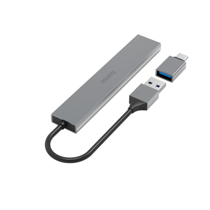 Hama USB hub Prime Line Gris Hama USB hub Prime Line Gris