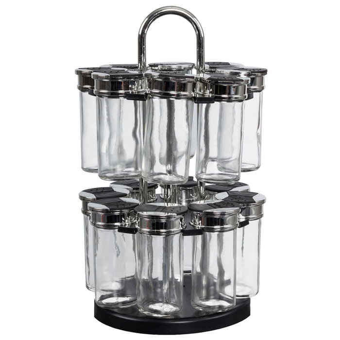Cook Concept Épicière Giratoire 2 Niveaux avec 16 Bocaux en Verre Cook Concept Épicière Giratoire 2 Niveaux avec 16 Bocaux en Verre