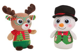 Creaciones Llopis Surtido - Lot de 4 Poupées de Noël décoratives - 28 cm - Modèles assortis en polyester