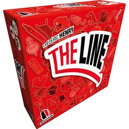 Asmodee The Line Rouge - Jeu de société de devinettes moderne et portable - 174 cartes - Version française
