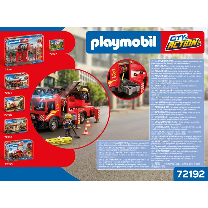 PLAYMOBIL 72192 Camion de pompiers à grande échelle avec échelle de 63 cm PLAYMOBIL 72192 Camion de pompiers à grande échelle avec échelle de 63 cm