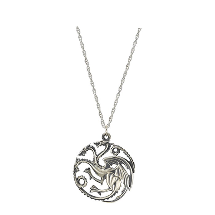 The noble collection Pendentif dragon tricéphale Targaryen en argent 925 The noble collection Pendentif dragon tricéphale Targaryen en argent 925