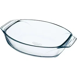 Pyrex Let's Share Plat à Four Ovale en Verre Borosilicaté Transparent 39,5x27,5x7 cm