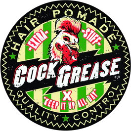 Cock Grease Pommade Coiffante Extra Slick No X, Finition Brillante, Tenue Extra-Forte, 100 g