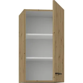 MODENA Meuble haut 1 porte - Chêne artisan / Noir mat