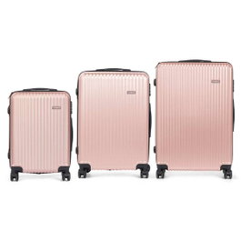 ARTE REGAL Set de 3 valises Liston ABS Rose