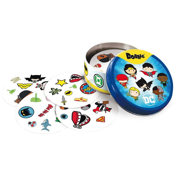Asmodee DOBDCU07ES Jeu de cartes Dobble DC Universe en espagnol, à partir de 6 ans Asmodee DOBDCU07ES Jeu de cartes Dobble DC Universe en espagnol, à partir de 6 ans