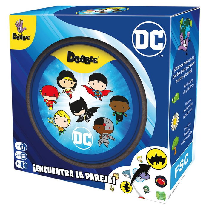 Asmodee DOBDCU07ES Jeu de cartes Dobble DC Universe en espagnol, à partir de 6 ans Asmodee DOBDCU07ES Jeu de cartes Dobble DC Universe en espagnol, à partir de 6 ans