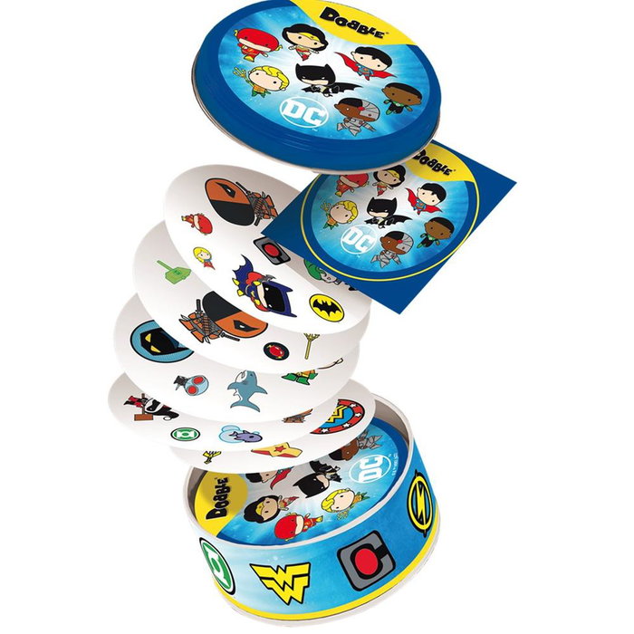 Asmodee DOBDCU07ES Jeu de cartes Dobble DC Universe en espagnol, à partir de 6 ans Asmodee DOBDCU07ES Jeu de cartes Dobble DC Universe en espagnol, à partir de 6 ans