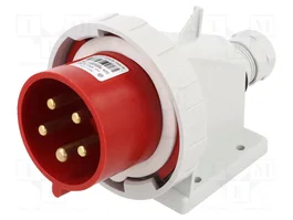 SEZ DK Connecteur d'alimentation AC triphasé 32A 400VAC Mâle Rouge
