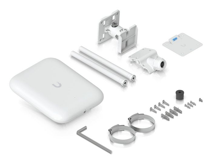 Ubiquiti Point d'Accès WiFi 7 Extérieur IP67, Antenne Directionnelle Super Intégrée, 6 GHz, 465 m², 2.5 GbE, PoE+, 21W Max, Support Articulé en Alliage d'Aluminium
