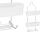 Berilo Étagère de Douche 2 Niveaux Blanc Métal et Plastique 28x60x14 cm (Set de 6)