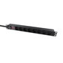 Lanview Barre d'alimentation 19 pouces 1U 16A avec 8 prises Schuko