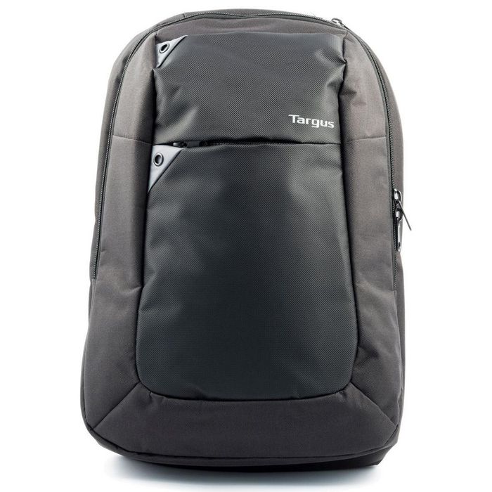 Targus Sac à dos Intellect Noir/Gris pour Ordinateur Portable 15,6 Pouces - Compartiment Matelassé, Poche à Accès Rapide
