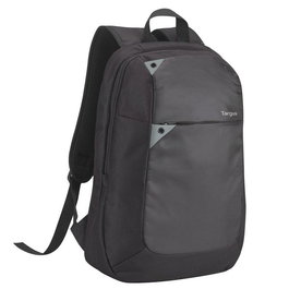 Targus Sac à dos Intellect Noir/Gris pour Ordinateur Portable 15,6 Pouces - Compartiment Matelassé, Poche à Accès Rapide