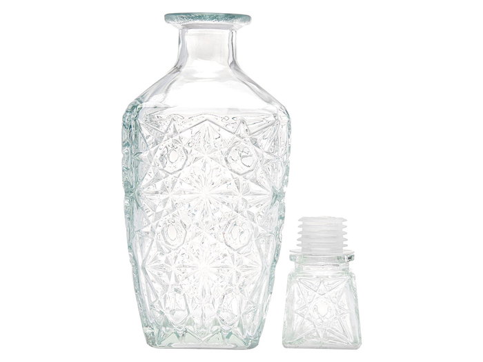 Vivalto Licorera Tallada Estrella en Verre Transparent 750 ml 9 x 24.5 x 9 cm (Set de 12)