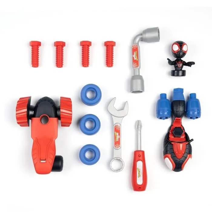 Smoby Mallette d'Outils Spiderman Spidey Spin Box avec Clé à Pipe, Tournevis et Vis pour Enfants à Partir de 3 Ans Smoby Mallette d'Outils Spiderman Spidey Spin Box avec Clé à Pipe, Tournevis et Vis pour Enfants à Partir de 3 Ans