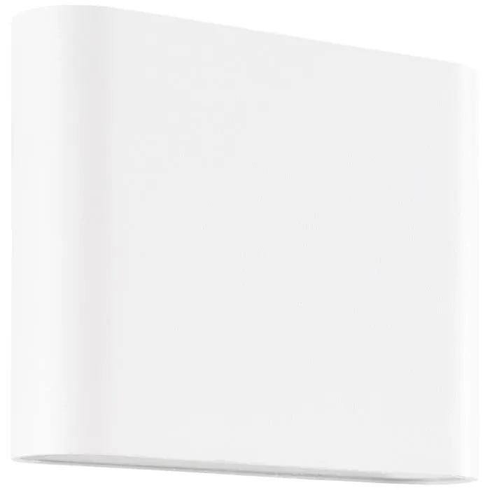 Brilliant WELBIE - Applique murale extérieure en métal et verre blanc avec LED intégrée 7W - Éclairage d'extérieur