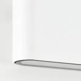 Brilliant WELBIE - Applique murale extérieure en métal et verre blanc avec LED intégrée 7W - Éclairage d'extérieur