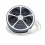 Chacon Multiprise de bureau ronde grise, 4 prises 16A + 2 USB, 1,5 m