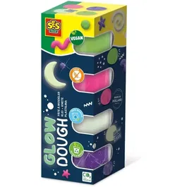 Ses Creative Pâte à modeler Feel good, pailletée Brillant, 4 pots de 90 g