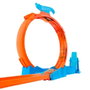 Mattel Hot Wheels Pista Triple Loop JDW39 - Pack de triple looping Track Creator avec lanceur et voiture métallique 1:64