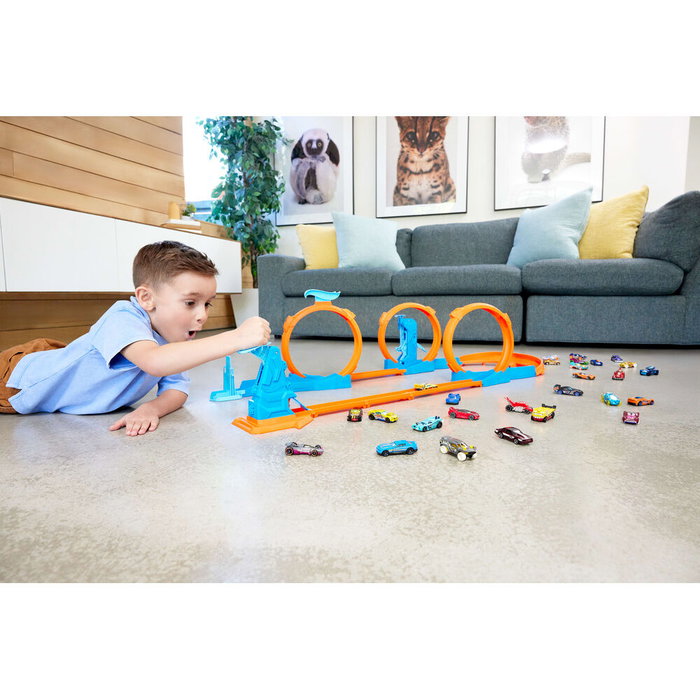 MATTEL Hot Wheels Pack Triple Loop Track Creator MATTEL Hot Wheels Pack Triple Loop Track Creator