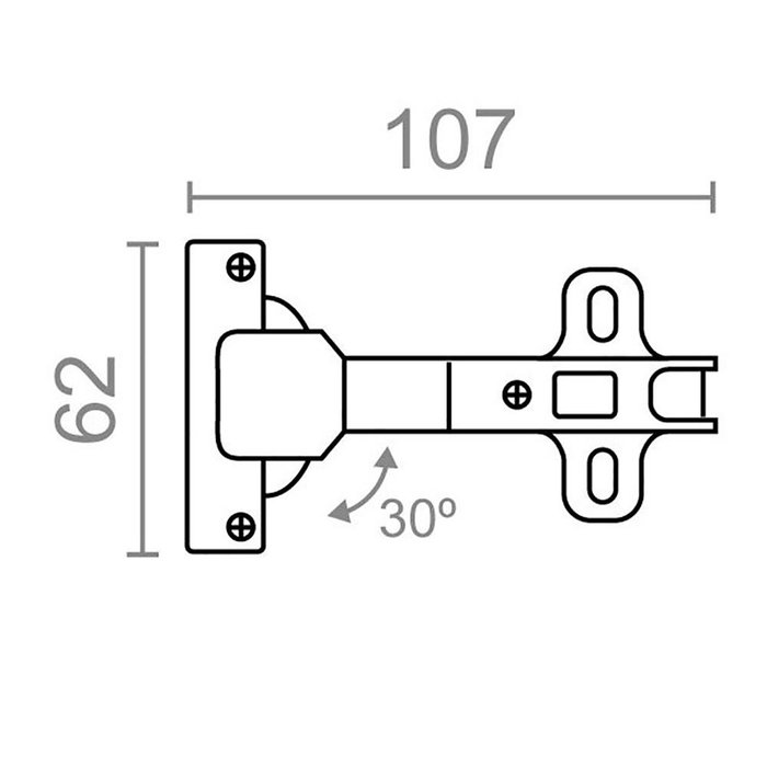 Charnière EDM 85654 BC08 Acier 30º 35 mm Charnière EDM 85654 BC08 Acier 30º 35 mm