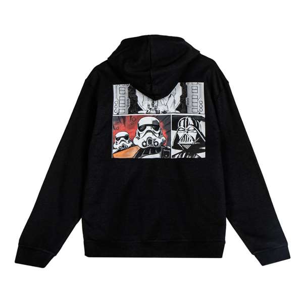 Star Wars Sweat à capuche adulte S en coton brushed noir - Cerdà Star Wars Sweat à capuche adulte S en coton brushed noir - Cerdà