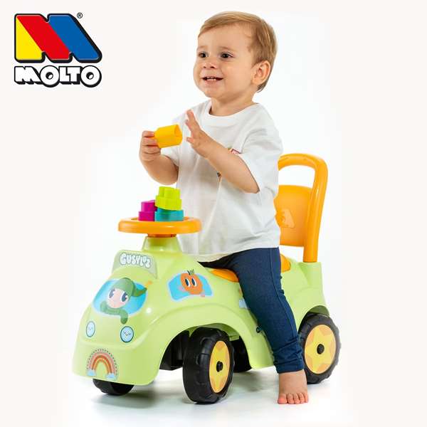 Molto Correpasillos gusy - Porteur bébé évolutif avec lumières et blocs de construction - Dimensions : 55,5 x 24 x 26,5 cm