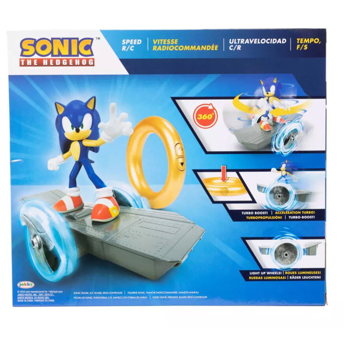 Jakks Pacific Sonic avec véhicule de skate radiocommandé