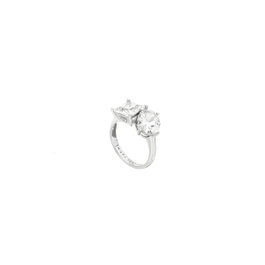 Chiara Ferragni Bague Princess argentée avec pierres CZ blanches, Taille 10