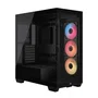 Corsair Boîtier PC 3500X RSR ARGB, Moyen-Tour en Verre Trempé, 3 Ventilateurs ARGB à Rotor Inversé, Noir